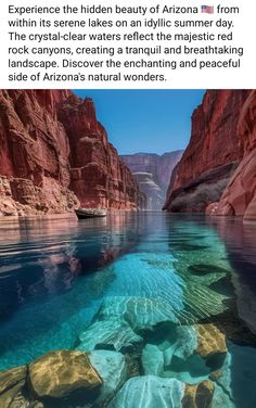 the water is crystal clear and blue in this photo, with some rocks on it