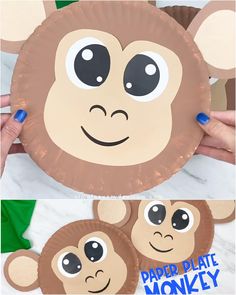 this paper plate monkey craft is so cute it's easy to make and perfect for kids