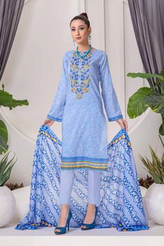 Bonanza Satrangi Rsr223p20 Blue Eid Prints 2022 Bonanza Satrangi, Ladies Clothing, Shalwar Kameez, Suit Fabric, Pakistani Outfits, Best Brand, Clothing Brand, Online Shopping, Saree