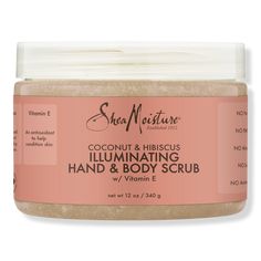 Coconut & Hibiscus Hand & Body Scrub - SheaMoisture | Ulta Beauty Coconut Hibiscus, Best Body Scrub, Salt Body Scrub, Shea Moisture, Exfoliating Body Scrub, Homemade Hair Products, Cruelty Free Skin Care, Hand Body, Body Exfoliator