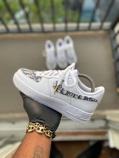 Custom Blue Dior Af1s - Kiaun's Customs Cute Shoes Women, Organization Shoes, Dior Clothes, Blue Dior, Custom Sneakers Diy, Custom Shoes Diy, Black Men Fashion Casual, Sneakers Fashion Outfits, Nike Air Force Ones