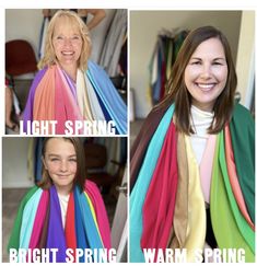 Spring Color Theory, True Spring Celebrities, Bright Spring Clothes, Spring Skin Tone, Warm Spring Palette, True Spring Color Palette, Warm Spring Color Palette, Hoc Spring