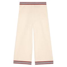 100% authentic Gucci wide leg pants in cream, red and midnight blue silk (59%) and cotton (41%). With a striped waistband, high rise, mid-weight knit and striped hem. Unlined. Closes with a zipper in the back. Has been worn and is in excellent condition. Tag Size Missing Size S Waist 68cm (26.5in) to 70cm (27.3in) Hips 92cm (35.9in) to 96cm (37.4in) Length 84cm (32.8in) Inseam 52cm (20.3in) Rise 35cm (13.7in) All our listings include only the listed item unless otherwise specified in the descrip Silk Pants, Blue Silk, Cotton Silk, Midnight Blue, White Cotton, Leg Pants, Wide Leg Pants, Pajama Pants, Wide Leg