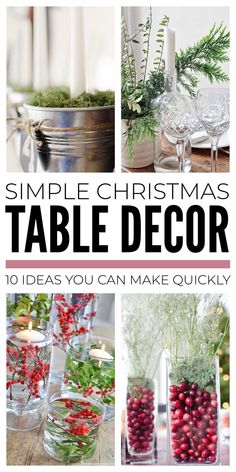 simple christmas table decor ideas you can make quickly