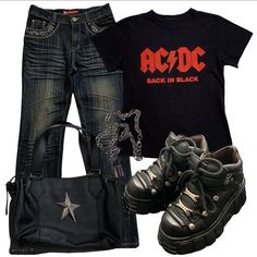 Emo Rocker Outfits, Rockstar Gf Outfit Png, Biker Gf Outfits, Rockstar Gf Clothes Png, Rock Chick Outfits, Rock Star Gf Outfits, Rockstar Girl Outfit, Rockstar Gf Style