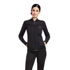 Amplify your training rides in the Ascent Full Zip, designed with lightweight and breathable fabric that takes care of your comfort while you focus on a clean round. For maximum performance, pair with an Ascent base layer and shed once warm. Ascent Full Zip Sweatshirt | Women's Ascent Full Zip Sweatshirt Jacket in Black, Size: Small by Ariat The Ascent, Black Fits, Zip Sweatshirt, Wicks, Base Layer, Sport Fashion, Focus On, Women's Style, Long Sweatshirt