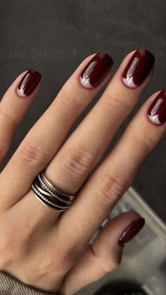 Discover 35 Trendy Burgundy Nails You Need to Try This Season for all the Nagel Inspo you need! From classic Red Nail Polish and Wine Nails to Short Burgundy Nails, these looks are perfect for every occasion. Elevate your style with Deep Red Nails or opt for Red Nail Varnish to make a bold statement. Looking for Thanksgiving Nails or Casual Nails? This collection has it all, including chic Nail Tattoos and unique Nail Swag ideas. Whether you're into specific Nail Type looks or just need Nagel... Nails Deep Red, Nails Maroon, Nails Burgundy, Short Red Nails, Christmas Burgundy, Burgundy Nail Designs