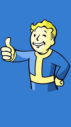 an image of a cartoon man giving the thumbs up sign with his hand and smiling