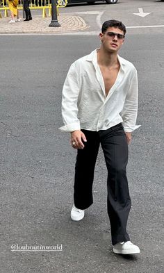 Long Sleeve Button Up Shirt Outfit, White Shirt Outfit For Men, Old Money Dress, White Shirt Outfits, Shirt Outfit Men, Shirt Dress Outfit, Spring Outfits Men, Wedding Outfit Men, Men's Formal Style