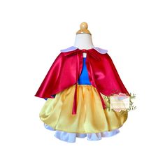 This Snow White inspired dress will make your little one stand out! It’s so soft and comfortable they will have no problem wearing it all day. The straps are adjustable for an easy fit. The skirt is above the knee with built in layers for the perfect amount of poof. FREE custom sizing available. Cape NOT included and sold separately in my shop. Matching red, blue and yellow bows and bloomers in the accessory collection of my shop. *****Please measure your child before selecting a size***** I wil Snow White Inspired Dress, Crochet Princess, Inspired Dress, Princess Dress, Above The Knee, 12 Months, Custom Sizing, Red Blue, Snow White