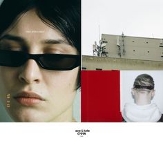 two images one with sunglasses and the other with an image of a woman