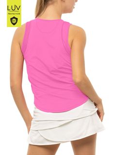 This round neck, full back, taffy colored tank is made from super lightweight polyester. The fabric is rated UPF 50+ for extra fun in the sun. Tennis Shop, Other Mothers, Taffy, Fun In The Sun, Dress Gift, Novelty Print, Long Sleeves Jacket, Dresses With Leggings, Team Colors