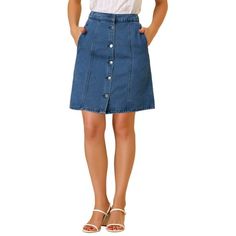 Brighten your wardrobe with casual appeal in the Allegra k denim short skirt. Occasion: Weekend Gathering, Coffee Shop, Daily, etc. Material: Navy Blue/ Light Blue/ Blue/ Dark Blue/ Distressed Blue/ Light Grey Blue: 80% Cotton, 20% Polyester Khaki/ Army Green: 98% Cotton,2% Spandex Light Blue Grey: 85% Cotton,15% Polyester Black: 90% Cotton,10% Polyester White/ White1/ Brown/ Hot Pink: 100% Cotton Measurement (in inches) International Size------Waist Girth------Hip Girth------Total Length XS-------------25.6-----------39.8------------20.5 S---------------27.6-----------41.7------------20.9 M--------------29.5-----------43.7------------21.3 L---------------32.7-----------46.8------------21.7 XL-------------35.8-----------50.0------------22.0 2XL-----------39.0-----------53.1------------22.4 Casual Denim Skirt, Light Grey Blue, Midi Denim, Denim Midi Skirt, Denim Short, Short Skirt, Casual Denim, Grey Blue, Blue Dark