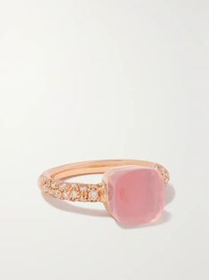 POMELLATO Nudo Petit 18-karat rose gold multi-stone ring | NET-A-PORTER Luxury Gemstone Stackable Rings For Formal Occasions, Elegant Pink Stackable Rings In 14k Gold, Luxury 14k Rose Gold Jewelry With Rose Cut Diamonds, Elegant Pink 14k Gold Stackable Rings, Elegant Rose Gold Stackable Rings With Gemstones, Luxury 14k Rose Gold Diamond Ring, Elegant Pink Stackable Rings, Elegant Pink Gold Stackable Rings As A Gift, Luxury Rose Gold Stackable Rings With Rose Cut Diamonds