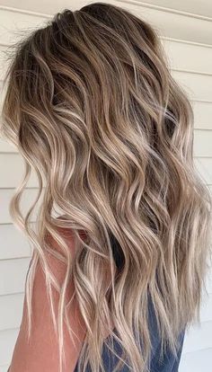 33+ Stylish Summer Hair Color Ideas To Rock This Year Blonde Highlights On Brown Hair Not Balayage, Light Brown To Blonde Highlights, Auburn Brown And Blonde Hair, Highlights Into Balayage Blonde, Highlights B Hair Blonde, Sandy Hair With Highlights, Brown Hair With Big Blonde Highlights, Mid Length Dimensional Blonde, Dark Blonde And Brown Hair