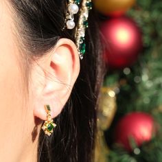 💎 Materials: 14k Gold Electroplated - more durable than regular platings Sterling Silver Earring Posts - Hypoallergenic Cubic Zirconia Synthetic Emerald Eco Resin, Jewelry Pouch, Ring Bracelet, Earring Necklace, Ring Necklace, Jewelry Care, Post Earrings, Cubic Zirconia, Sterling Silver Earrings