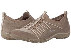 SKECHERS Breathe - Easy - Her Journey - Women's Shoes : Taupe : With every step comes comfort and style when you're conquering the day in SKECHERS Breathe Easy Her Journey sneakers. Crafted for comfort these sneakers features a relaxed and stretched fit, textile material upper, lining, and insole, slip-on closure with an ankle pull tab, round-toe silhouette, and an air-cooled memory foam outsole. Imported. Measurements: Weight: 8 oz Product measurements were taken using size 9, width B - Medium. Sketchers Go Walk, Textile Material, Breathe Easy, Skechers Shoes, Pull Tab, Flat Shoes, Slip Ons, Cute Shoes, Hands Free