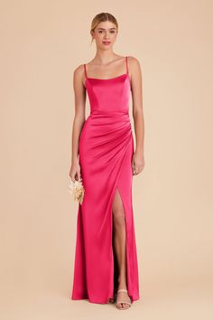 Anne Matte Satin Dress - FuchsiaAnne Matte Satin Dress - Fuchsia Magenta Bridesmaid Dresses, Fuschia Bridesmaid Dresses, Fuchsia Bridesmaid Dresses, Hot Pink Bridesmaid Dresses, Hot Pink Bridesmaids, Fuschia Wedding, Pink Bridesmaid Dress, Birdy Grey, Fuchsia Dress