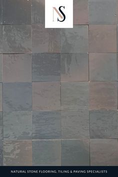 the logo for natural stone flooring, tiling and paving specialtys is shown