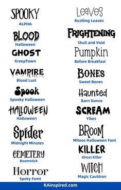 HALLOWEEN FONTS TO USE WITH CRICUT Custom Font Design, Fonts For Halloween, Spooky Fonts Alphabet, Halloween Poster Ideas, Spooky Fonts Alphabet Handwritten, Halloween Cricut Crafts, Halloween Fonts Alphabet Handwritten, Horror Font Alphabet, Halloween Fonts Free