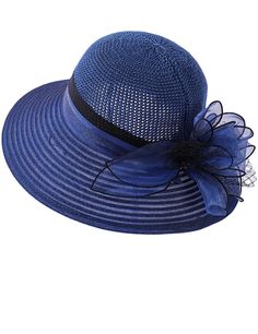 PRICES MAY VARY. MATERIALS: Kentucky derby hat's brim and decoration is organza + made with pape straw weave. The there are no feathers or rhinestones. SIZE: Head circumference around 21"-23"(56-58cm), Hat brim:3.93".Organza hat for the Kentucky derby with adjustable inside sizing band is lightweight and packable. Organza Hat for the Kentucky Derb: this is a hand-crafted church dress hat that breathes class + sophistication.The brim makes it look more demure than most, which is perfect for the w Tea Party Bridal, Derby Hats Fascinators, Church Dress, Wedding Church, Kentucky Derby Hats, Bowler Hat, Sun Cap, Derby Party