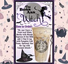 Starbucks Drink Orders, Low Calorie Starbucks, Coffee Shop Recipes, Iced White Mocha, Disney Dishes, Witch Kitchen