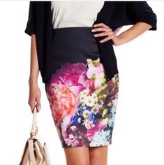 Nwt Ted Baker Karyce Bouquet Floral Pencil Skirt $239. Condition Is "New With Tags". Fully Lined Skirt. Zipper Closure With Rose Gold Detailing. Plastic Protector Is Still On Zipper. Length Is 21.75” Originally $239 I Am Selling This Skirt Because My Event Was Cancelled.. Feminine Spring Mini Pencil Skirt, Spring Feminine Mini Pencil Skirt, Feminine Mini Pencil Skirt For Spring, Elegant Pink Floral Print Skirt, Feminine Pencil Skirt For Brunch, Elegant Pink Pencil Skirt For Spring, Pink Skirt For Spring Formal Occasions, Pink Formal Skirt For Spring, Formal Pink Skirt For Spring