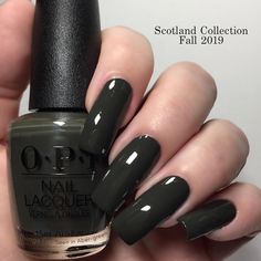 Opi Gel Dark Green, Linking Park After Dark Opi, Opi Dark Grey Nail Polish, Opi Olive Green Nail Polish Gel, Opi Gargantuan Green Grape, Dark Green Nails, Green Nail Designs