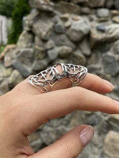 It is designed so as not to interfere with the finger movements, and you will want to wear it all day long. Armor full finger Ring shield ring sterling silver armor ring Knuckle joint ring Vintage armor ring Full finger long ring Armenian silver Worldwide tracked shipping 3-5 weeks NOTE. Please choose your exact size , as the band is wide we make it a bit larger For more Double rings chech here https://www.etsy.com/listing/862258018/double-ring-chain-ring-double-chain-ring?ref=shop_home_active_1 Silver Armor, Full Finger Ring, Christian Cross Necklace, Pomegranate Earrings, Pomegranate Jewelry, Double Rings, Full Finger Rings, Armor Ring, Shield Ring