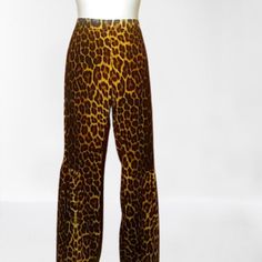 Fabric: 95% Polyester 5% Spandex These High Waist Flare Pants Have A Higher Waistband That Won't Cut Into Your Body And Give You That Muffin Top Look. Cheetah Print L Waist Band 30.5- To 37" Inseam 32 Sideseam 41.5 Rise 12.5 Leg Opening 30 Stretch Wide Leg Leopard Print Pants, Stretch Wide Leg Leopard Print Bottoms, Stretch Leopard Print Wide Leg Bottoms, Fitted Tiger Print Bottoms, High Waist Stretch Leopard Print Bottoms, Stretch High Waist Leopard Print Bottoms, Fitted Leopard Print Pants For Fall, Stretch Tiger Print Bottoms, Fitted Tiger Print Bottoms For Summer