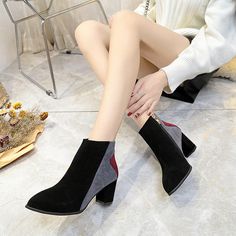 Department Name:Adult Item Type:Boots With Platforms:Yes Outsole Material:Rubber Closure Type:Zip Platform Height:0-3cm Toe Shape:Pointed Toe Lining Material:Cotton Fabric is_handmade:Yes Season:Winter Insole Material:Latex Heel Type:Square heel Heel Height:High (5cm-8cm) Fashion Element:Sewing Model Number:shoes women Upper Material:PU Fit:Fits true to size, take your normal size Boot Type:Snow Boots Boot Height:Ankle Pattern Type:Solid Winter Ankle Martin Boots With Zipper, High Ankle Martin Boots With Zipper For Winter, Winter High Ankle Martin Boots With Zipper Closure, Winter High Ankle Martin Boots With Zipper, Winter Martin Boots With Zipper Closure And High Ankle, Winter Ankle Booties With Zipper Closure, High Heel Mid-calf Boots With Zipper For Winter, High Heel Zipper Mid-calf Boots For Winter, Winter High Heel Mid-calf Boots With Zipper