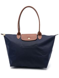 Longchamp Le Pliage Original Large Shoulder Bag - Farfetch Longchamp Navy Blue, Longchamp Bag Sizes, Longchamp Bag Large, Navy Blue Longchamp, Navy Blue Clothes, Longchamp Le Pliage Navy, Navy Longchamp, Blue Longchamp, Navy Blue Handbag