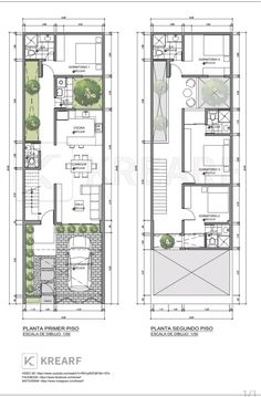 two story house plans with floor plans and measurements