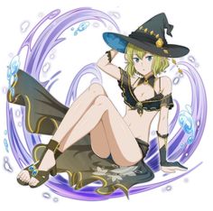 a woman in a witch costume sitting on the ground with her legs crossed and hands behind her head