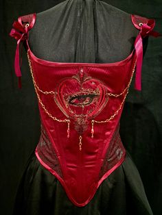 Bordeaux Heart, Witch Corset Inspired by the 18th Century.dark Red Corset, Gothic Satin Corset, Size 8-10 UK or Size M EU - Etsy Red Corset Aesthetic, Gothic Corset Dress With Corset Back For Halloween, Halloween Corset Dress With Boned Bodice, Halloween Overbust Corset Dress With Corset Back, Red Gothic Fitted Corset Belt, Red Steampunk Corset Dress For Costume Party, Halloween Red Corset With Boned Bodice, Halloween Overbust Corset Dress With Boned Bodice, Halloween Overbust Corset For Costume Party