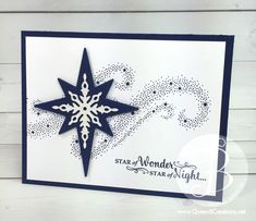 a card with a snowflake design on it