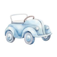 a blue toy car sitting on top of a white floor