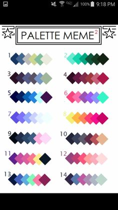 an image of different colors and shapes for the pixellated memee game, which is