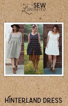 the pattern for this dress is easy to sew, and has three different variations