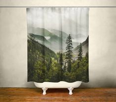 Mountain Valley Shower Curtain Lost in Nature Nature Bathroom, Forest Shower Curtain, Southwest Photography, New Orleans Photography, Mountain Flowers, Natural Bathroom, Wall Art Photo, Mountain Valley, Photo Pillows