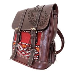 Backpack Carpet Travel Bag | Handmade Carpet Travel Bag Unique Backpacks, Handmade Backpacks, Unique Travel, Handmade Carpet, Backpack Travel Bag, Backpacking Travel, Functional Accessories, Patterned Carpet, Leather Pieces