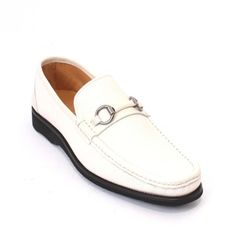 48510 These Shoes Will Create A Hint Of Stylishness! Upper: Leather Inner: Leather Lining And Insole Non-Slip Rubber Sole With It Classic Silhouette, These Shoes Are A Versatile Comfortable Choice For Round-The-Clock Styling Made In Italy Elegant White Leather Slip-ons, Elegant White Slip-ons For Office, Classic White Almond Toe Slip-ons, White Almond Toe Slip-ons For Business, White Leather Sole Plain Toe Slip-ons, White Slip-ons With Leather Sole And Plain Toe, White Plain Toe Slip-ons With Leather Sole, White Moccasins With Leather Sole And Plain Toe, White Plain Toe Moccasins With Leather Sole