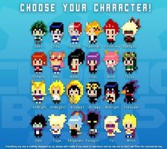 an advertisement for the video game's character roster, which includes characters from all over the