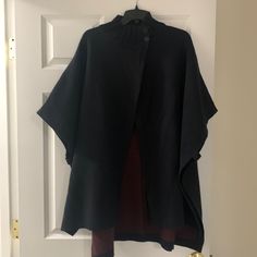 Like New Condition, Never Worn Classic, Beautiful Drape Thick And Soft Casual Cape For Cold Weather, One Size Cape For Cold Weather, Casual Long Sleeve Cape For Layering, One Size Cape Outerwear For Layering, Red Oversized Cape Outerwear, Red Cape For Fall Outerwear, Red Cape Outerwear For Fall, Casual Fall Cape For Workwear, Casual Fall Workwear Cape