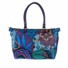 Product Description Anuschka Hand-Painted Leather Tote with Organizer Wallet Anuschka brings one-of-kind leather pieces that evoke artistic flare — it's wearable art. The wide range of abstracts and natural scenes, depicted in all shades and hues, transform each handbag into a piece of real, tangible beauty. What You Get Leather tote Removable organizer wallet in polyester fabric Good to Know Unless specified in the description, "leather" can refer to a variety of skins, including, but not limit Multicolor Leather Bag With Interior Card Slots, Bohemian Hand Painted Shoulder Bag For Everyday Use, Artisan Rectangular Shoulder Bag Hand Painted, Artisan Leather Bags Hand Painted, Multicolor Hand Tooled Travel Bags, Artisan Hand Painted Rectangular Shoulder Bag, Artisan Hand Painted Shoulder Bag For Everyday, Artisan Hand-painted Bag, Bohemian Hand Painted Bags For Daily Use