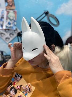 Kitsune Mask Fox Cosplay Mask Mask Replica Mask Costume Hand Painted With Straps - Etsy UK Fox Cosplay, Kitsune Mask, Cosplay Mask, Mask Costume, Costume Masks, Costume Mask, Costume Accessories, Mother’s Day, Ukraine