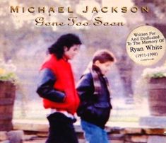 michael jackson's album gone to son, featuring two young boys in red jackets and jeans