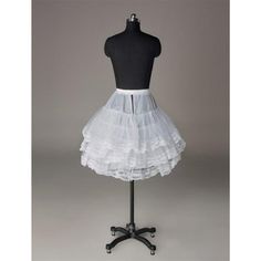 Fashion Short Wedding Dress Petticoat Accessories White LP013 - Pgmdress Fitted White Dress In Crinoline, White Crinoline Dress For Debutante Ball, White Fitted Petticoat For Debutante Ball, White Crinoline Wedding Dress, White Petticoat With Cancan For Debutante Ball, Elegant White Petticoat With Fitted Bodice, White Ruffled Petticoat For Debutante Ball, White Ruffled Petticoat For Wedding, Fitted Ruffled Petticoat For Wedding