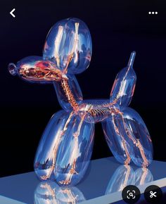 Balloon Dog Sculpture, Toys Design, Digital Sculpture, Gouache Paint, 3d Sculpture, Dog Logo, Futuristic Art