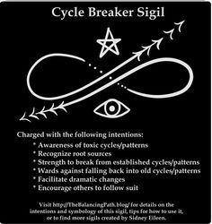 Forgiveness Sigil, One Day At A Time Tattoo Symbol, Sigil For Love, Cycle Breaker, Protection Sigils, Sigil Tattoo, Magick Symbols, Magic Spell Book